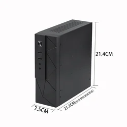 The MX01 Mini Rear-mounted HTPC Desktop ITX Chassis Supports A 17*19 Motherboard Adapter Power Board