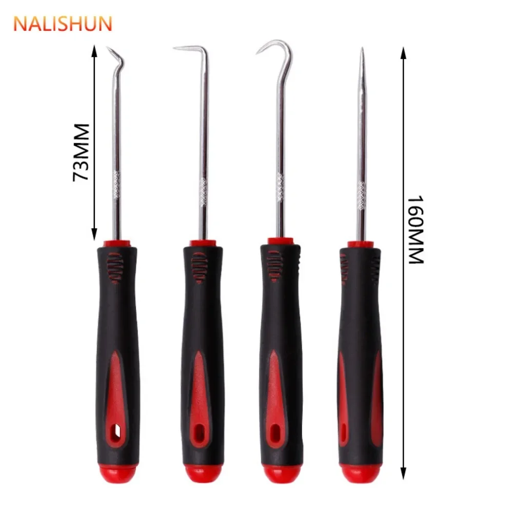 Profession 4PC Oil Seal Screwdriver 4-piece Set Pulling Hook Tire Gravel Cleaning Toner Cartridge Tools Car Maintenance Removing