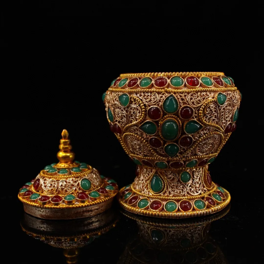 Nepal handmade diamond relics inlaid with precious stones. floreros  decoration home  aesthetic room decor