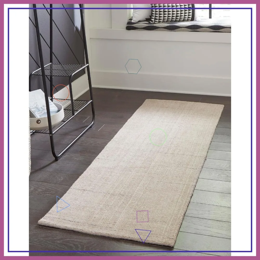 

Farmhouse Runner Rug 2x6 ft - Vanilla Bean/Ivory, Unique Design