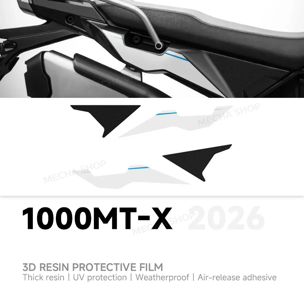 For CFMoto 1000 MT-X 2026 3D Resin Sticker Protection Kit Rear Side Fairing Decal