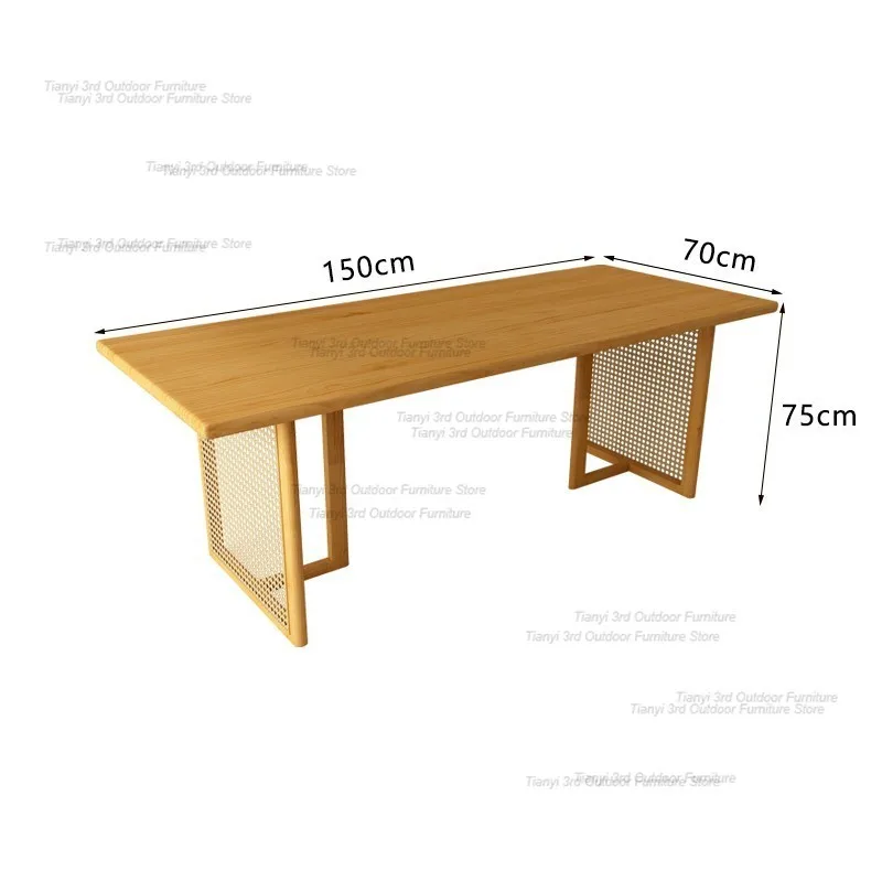 Meja makan Modern Jepang, Dinette kopi dapur meja makan Nordik desain minimalis kantor mebel rumah LLDT