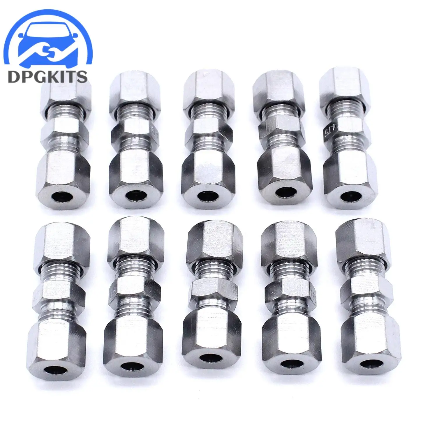 

10pcs Universal Brake Line Union For Brake Pipe 4,75mm without Flanging Connectors 3/16 "Hydraulic Brake Line Fitting