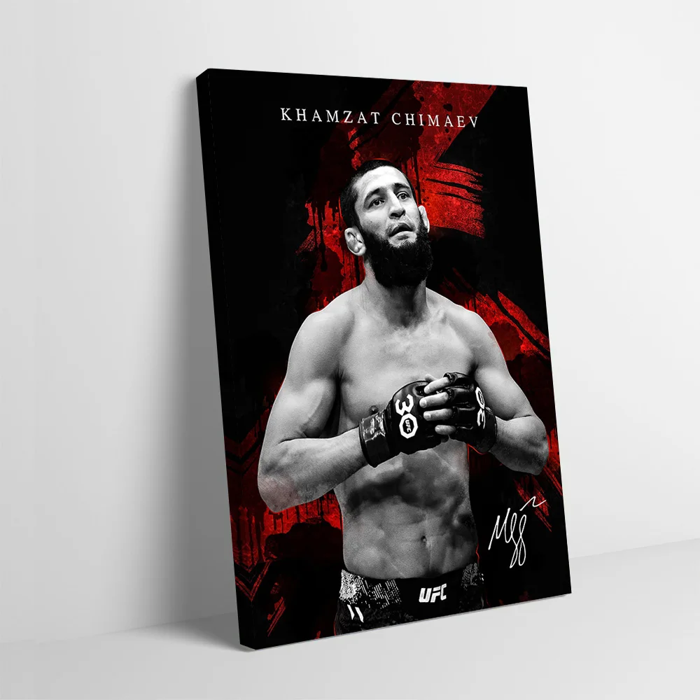 Khamzat Chimaev Boxer Fighter – affiche imprimée, images personnalisables, art mural, peinture sur toile pour décoration de chambre, décoration de la maison, arts