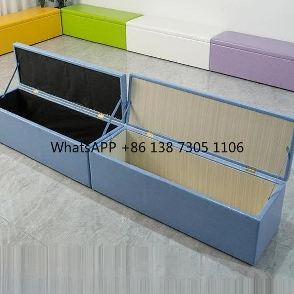 

Storage stool, sofa storage, multi-functional doll box, long soft bag against the wall, shoe changing stool