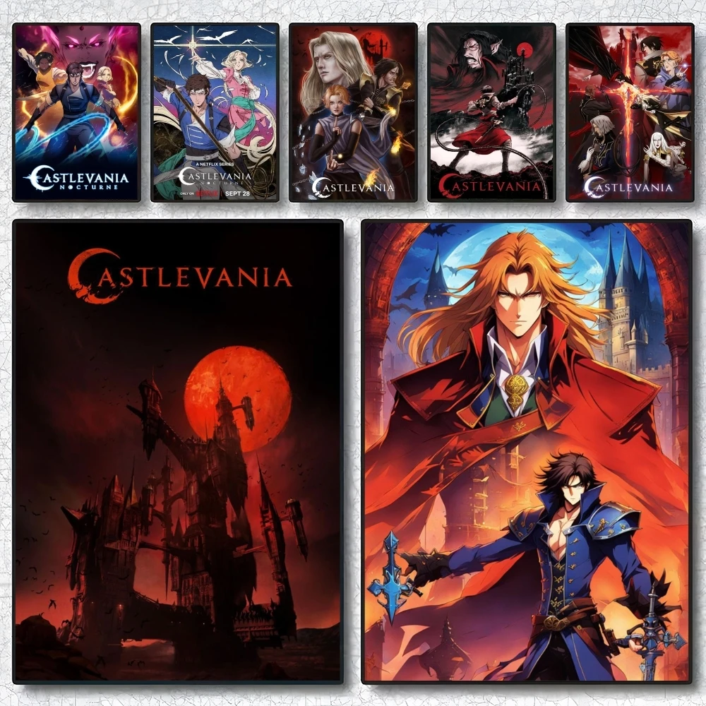 

Animation Games C-Castlevania Poster Self-Adhesive Removable Poster - Perfect for Renters, Home & Dorm Room Aesthetic Decor