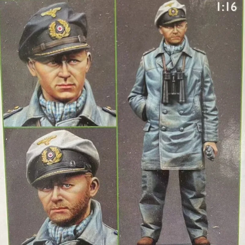 1/16 Scale Resin Figure Assembled Model Kit WW2 Submarine Captain Military Miniature Toy Unassembled and Unpainted N1289