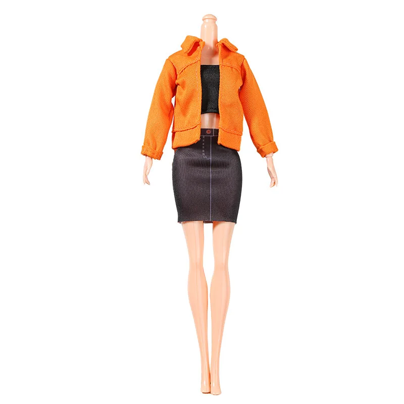 Conjunto de ropa para muñecas de moda europea de 30cm, supermodelo BJD 1/6, accesorios de vestir DIY, chaqueta, pantalones de cuero, traje, juguetes para jugar a las casitas