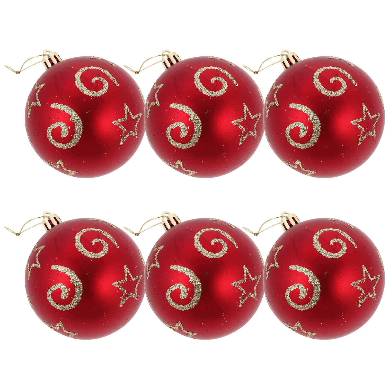 

6 Pcs Christmas Ball Pendant Colored Ornaments Decorative Home Decoration Hanging