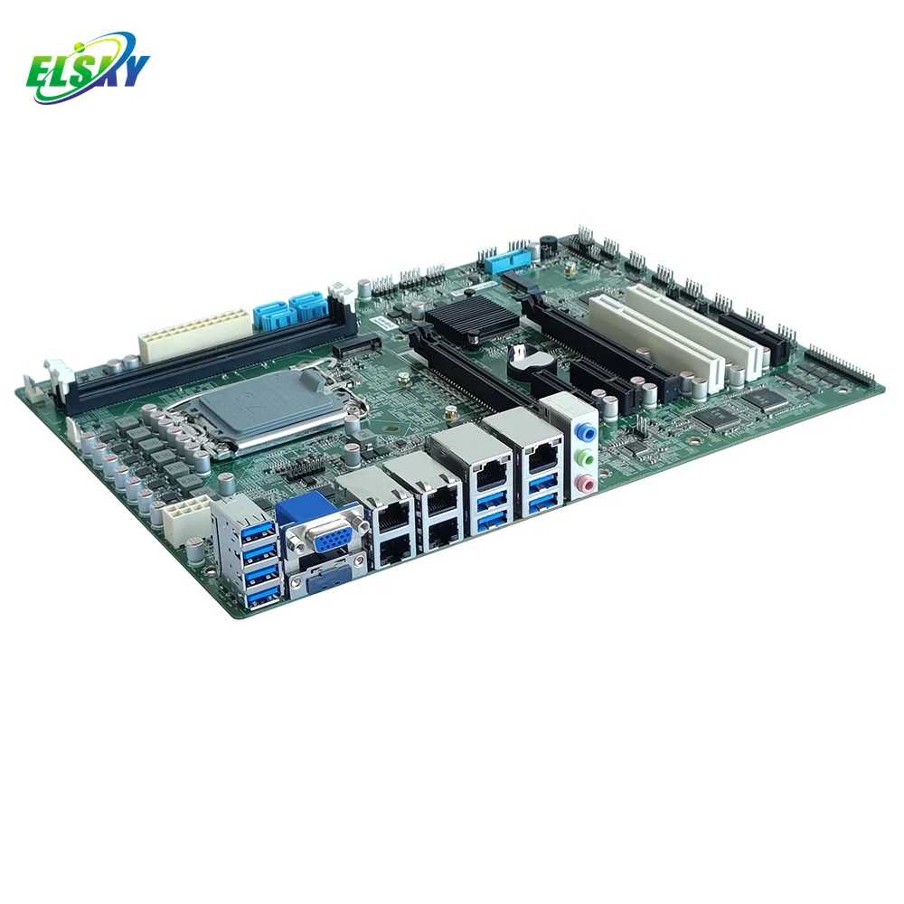 ELSKY Motherboard for Computer GK1200 with CPU 12/13/14th Gen Core I3 I5 I7 I9 LGA1700 16*USB 12*COM 6*LAN PCI-E X16 PCI-E X4 view 3