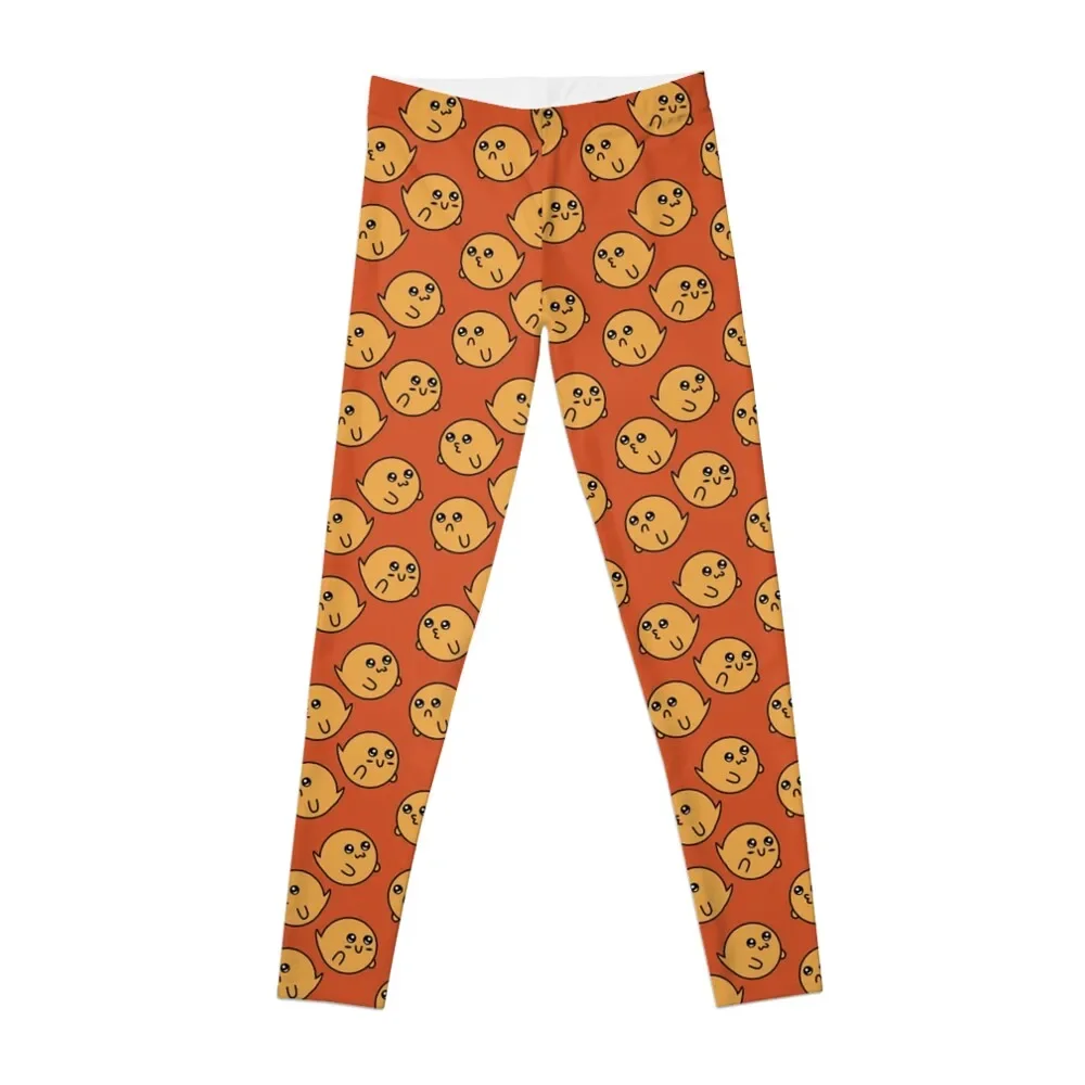 Spice Yellow and Burnt Orange Ghost Pattern Leggings Sports pants for jogging pants Women's sports Womens Leggings