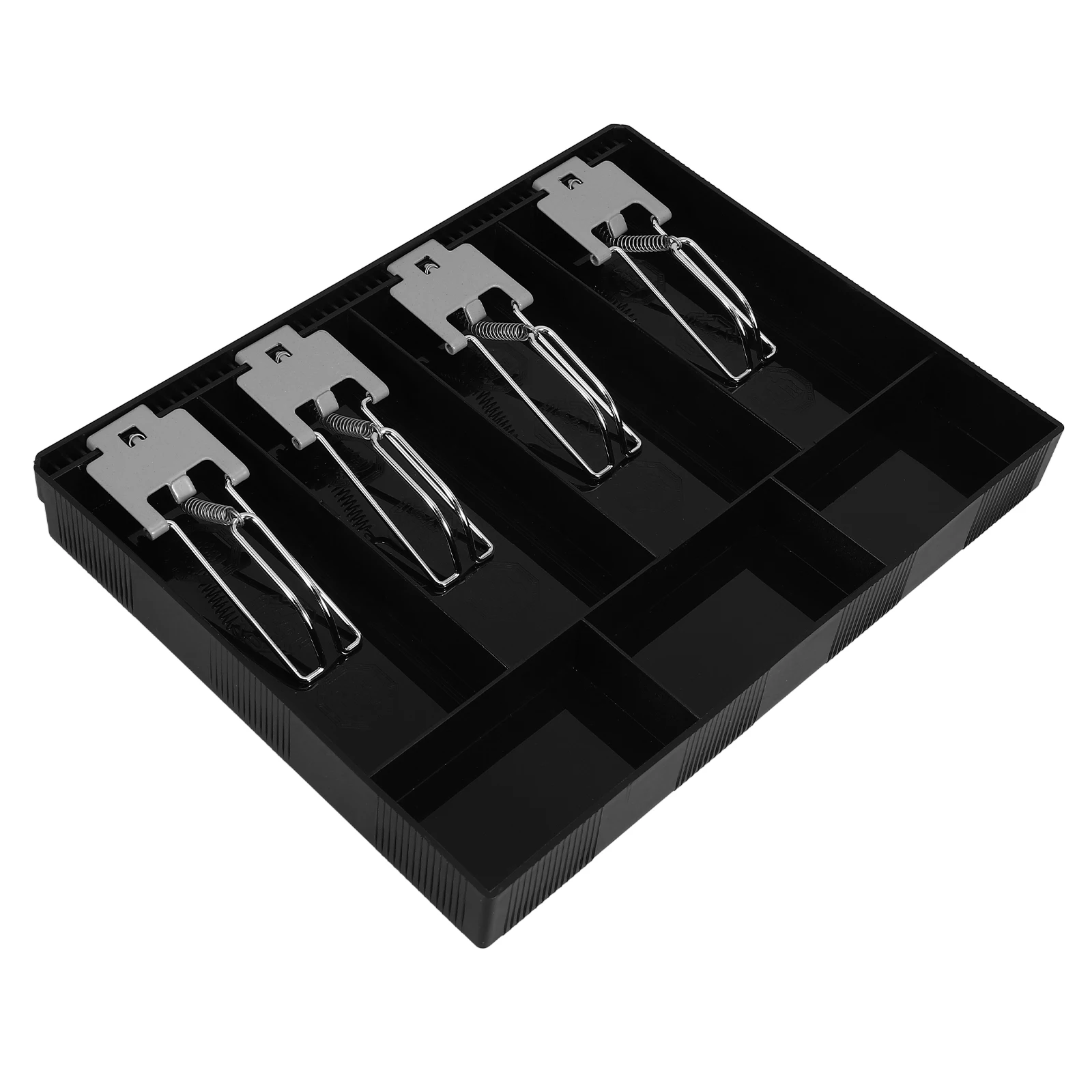 

Multi-compartment Cash Register Box Money Drawer Tray Insert Coin Paper Currency till Iron for Small Businesses