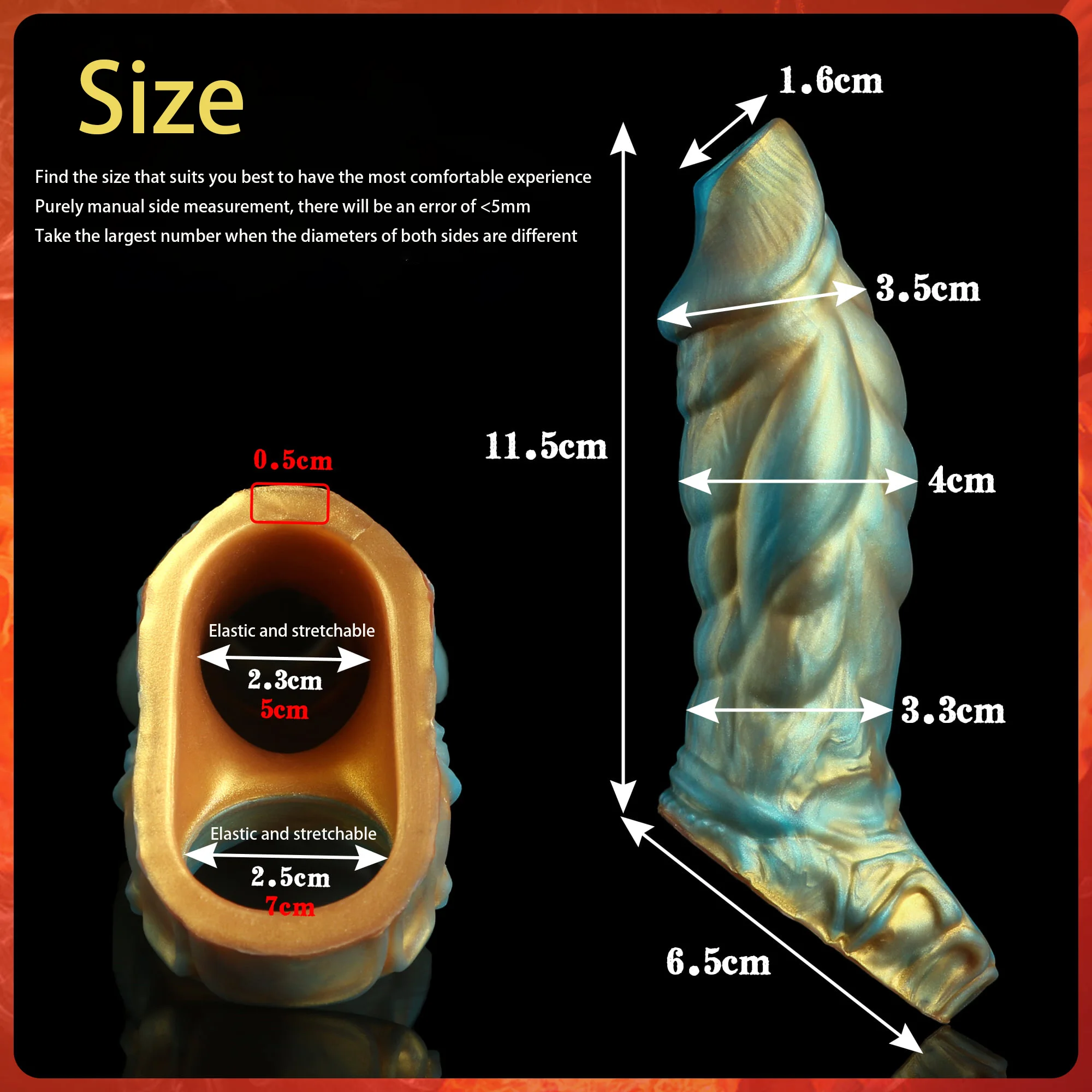 Fantasy Ribbed Dragon Penis Sleeve Soft Silicone Sex Toys Sheath Stretchable Cock Enlargement Hollow Dildo Male Masturbator