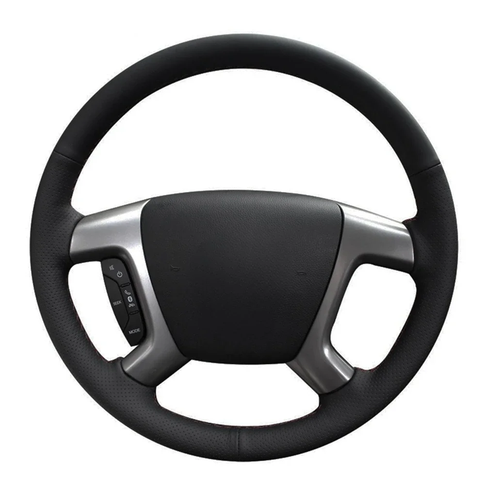 Car Steering Wheel Cover Hand-stitched Black Artificial Leather For Chevrolet Captiva Daewoo Winstorm Silverado GMC Sierra