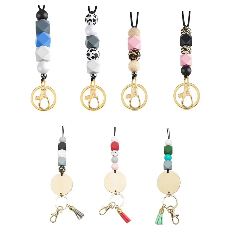 

AB7-отрывные ремешки для учителей для идентификационных значков и ключей, милые ремешки для значков из бисера для женщин, мягкое ожерелье для медсестры в стиле бохо