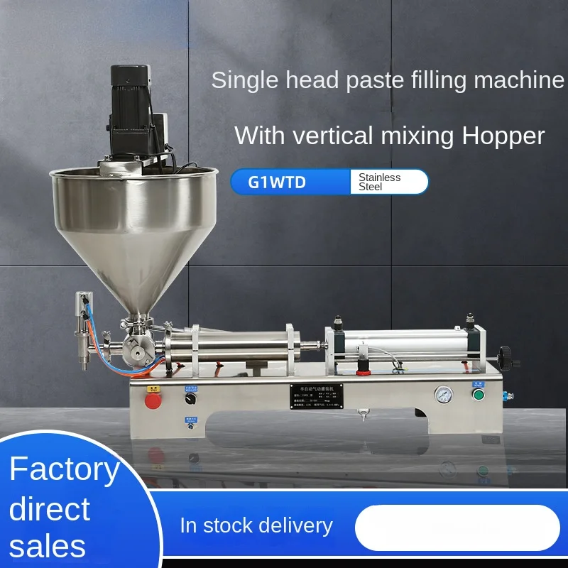 Single head horizontal pneumatic paste filling machine