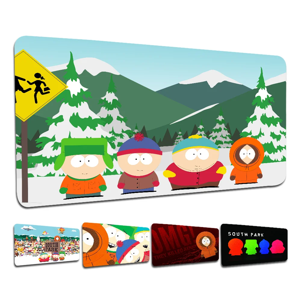 

Cartoon S-South Cute P-Park Mousepad New Rubber Mouse Durable Desktop Mousepad Size For Game Keyboard Pad For Gamer