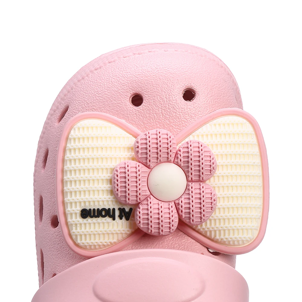 Children Garden Shoes Cute Cute Big Bow Beach Sandals Babies Slippers High Quality Soft Kids Outdoor Slippers Flip Shoes