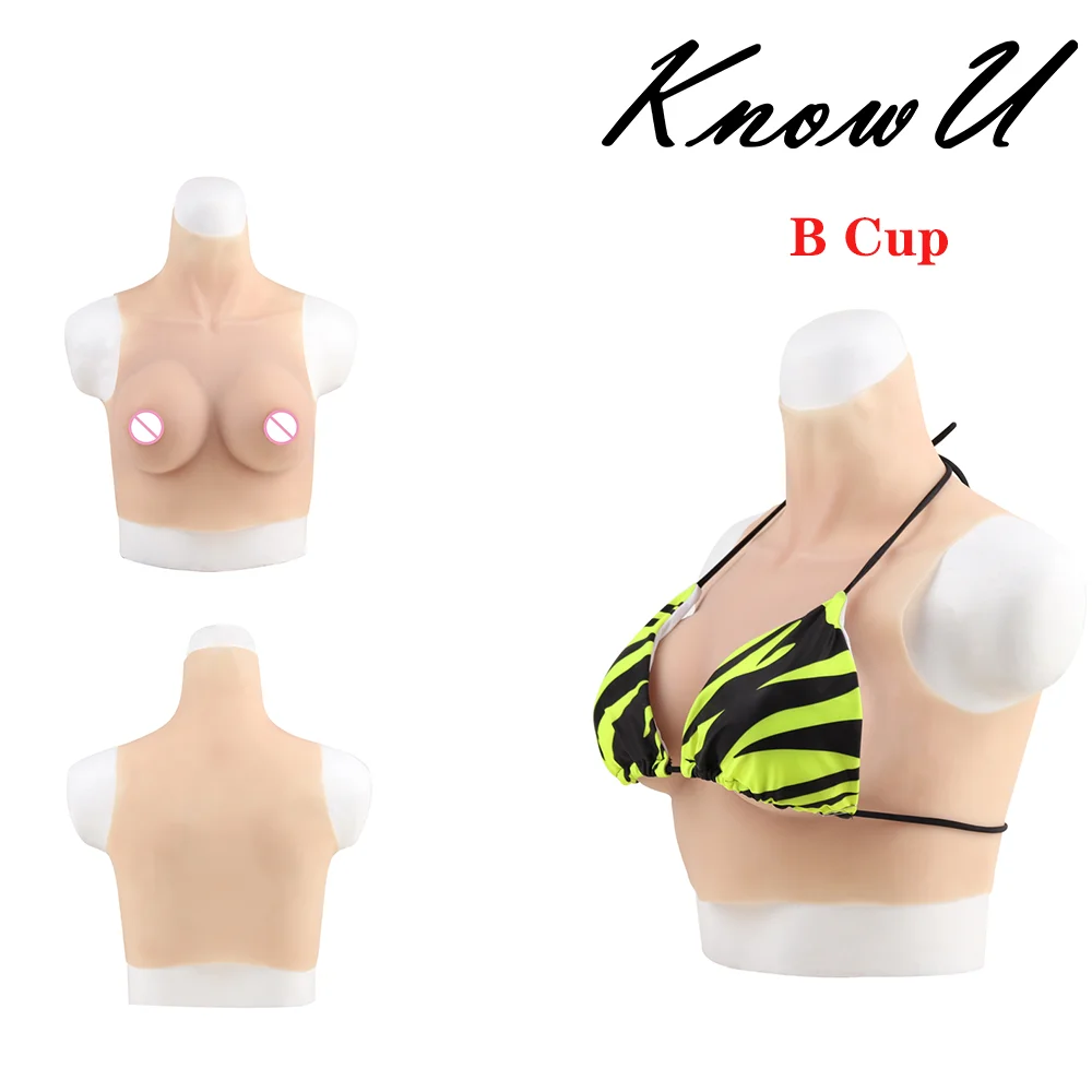 

KnowU B Cup New Simulation Chest For Transvestite Crossdresser Silicone Tits False Breasts Forms Prostheses