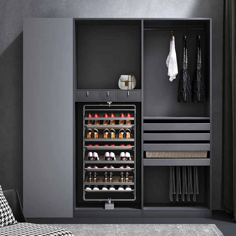 360 degree rotating multi-functional shoe cabinet rotating multi-layer