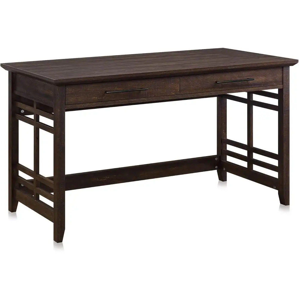 

55-деревянный стол для ноутбука для домашнего офиса, письменный стол с ящиками - Norrell