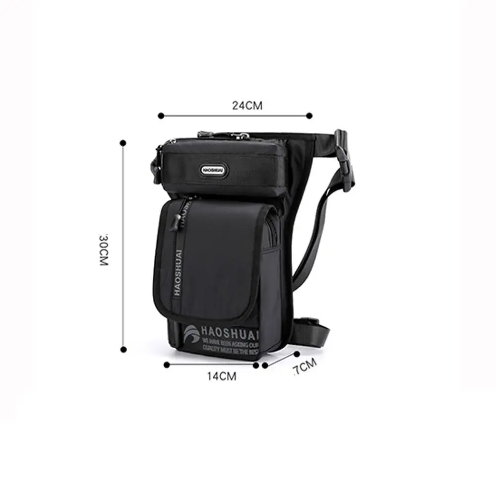 Travel Waterproof Nylon Messenger Bag Motorcycle Rider Drop Leg Bag Waist Pack for Men Bum Belt Fanny Pack Thigh Bag