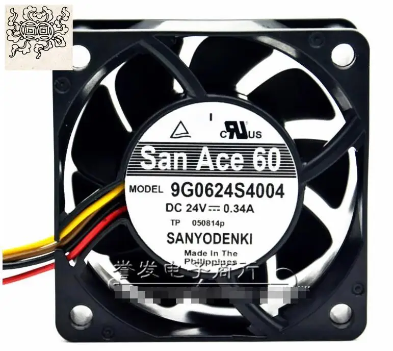 

Ltsf For SANYO DENKI 9G0624S4004 DC 24V 0.34A 60x60x25mm 4-Wire Server Cooling Fan