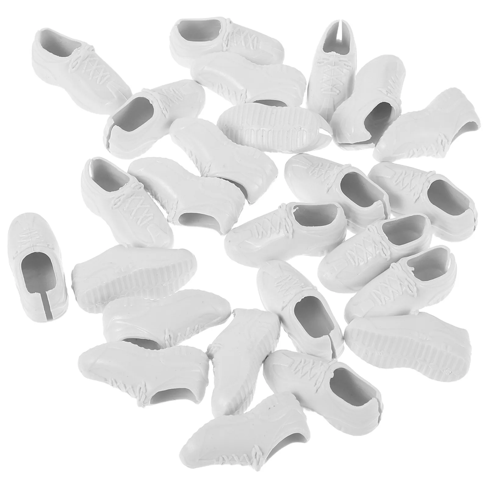 

1Set Plastic Miniature Men Sneakers for 11Inch Tiny Shoes Realistic Style Easy to Clean Micro Shoe Decorations