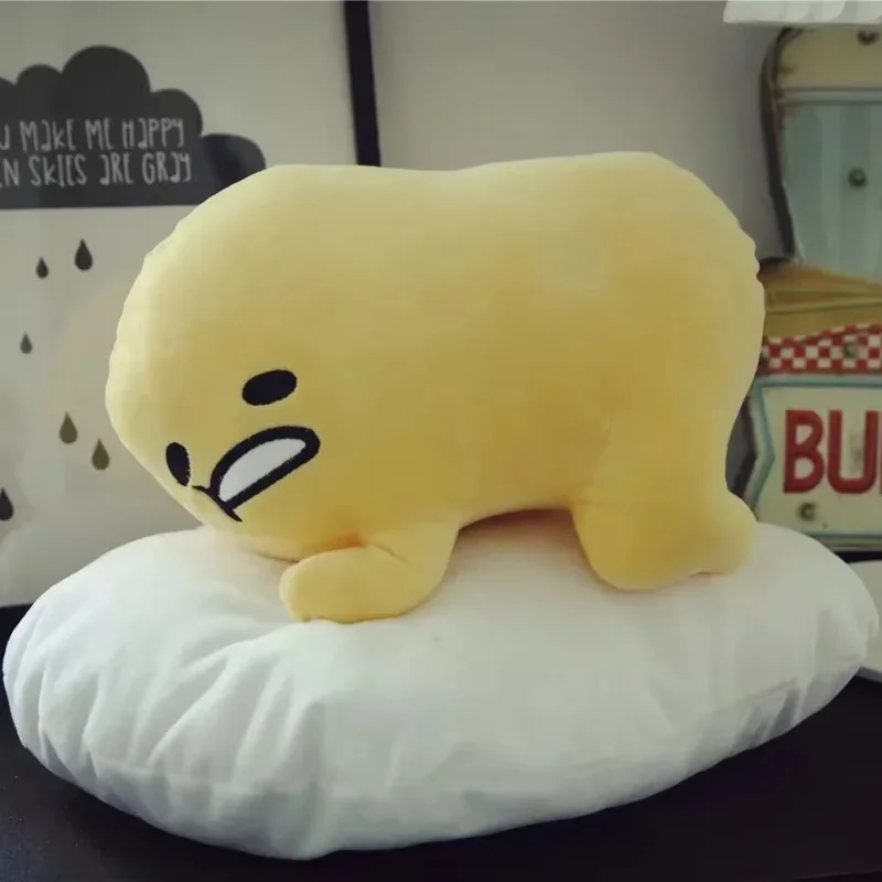 

Новинка, плюшевая игрушка Gudetama 40 см, персонаж аниме, кавайное яйцо, плюшевая кукла, ленивая модель, украшение, милая девушка, подарок на день рождения