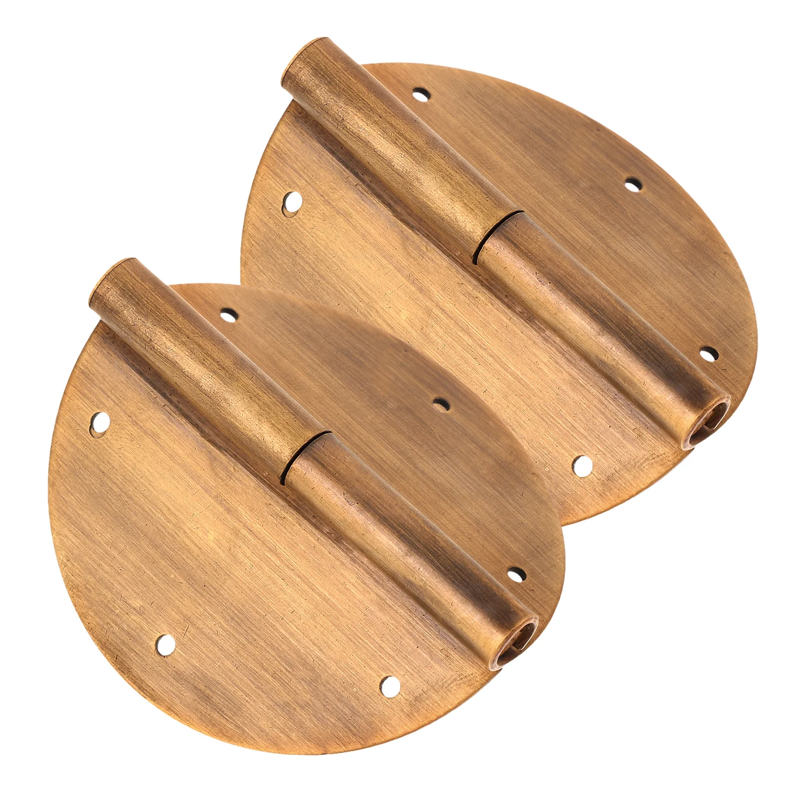 2 Pcs Wardrobe Door Hinges Lid Support Heavy Duty Thicken Brass with Decorative Caps