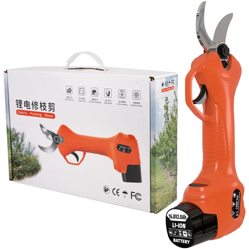 Yyhc16.8V 30MM Electric Cordless Pruner Pruning Shear With Lithium-ion Battery Efficient Bonsai Pruning Cutter Landscaping