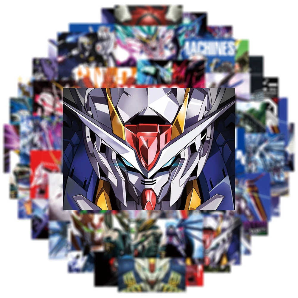 10/30/50pcs coole Gundam Anime Cartoon Aufkleber DIY Auto Motorrad Reisegepäck Gitarre wasserdichte Graffiti Aufkleber Kind Spielzeug Geschenk