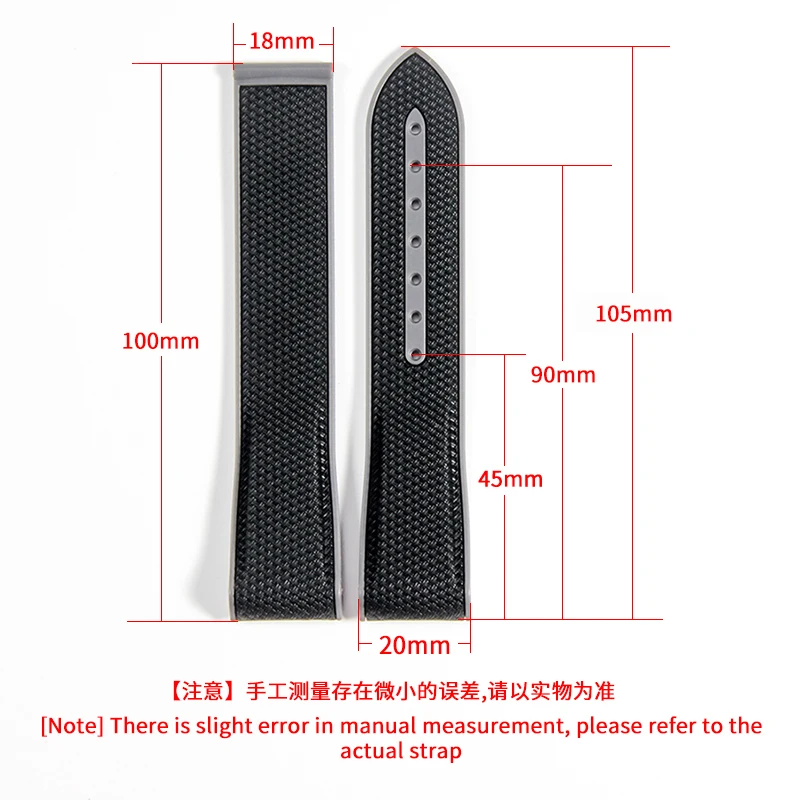 For Omega Joint Swatch Planet Series Arc Interface Woven Pattern Silicone Black Gray Watchband Unisex Rubber 20mm Accessories