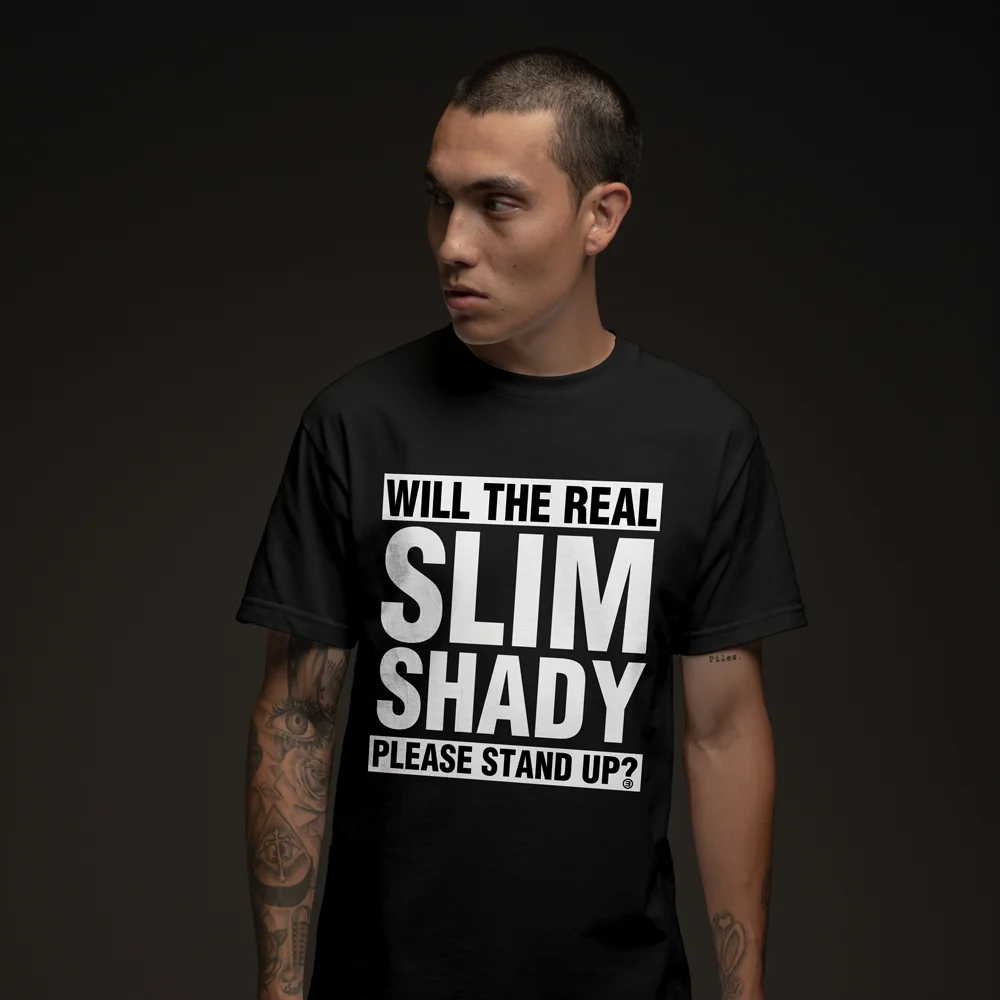 Eminem Please Stand Up Rapper Hip Hop 2024 New Graphic Men's T Shirts  Harajuku My Body My Choice Pro Choice  Oversized