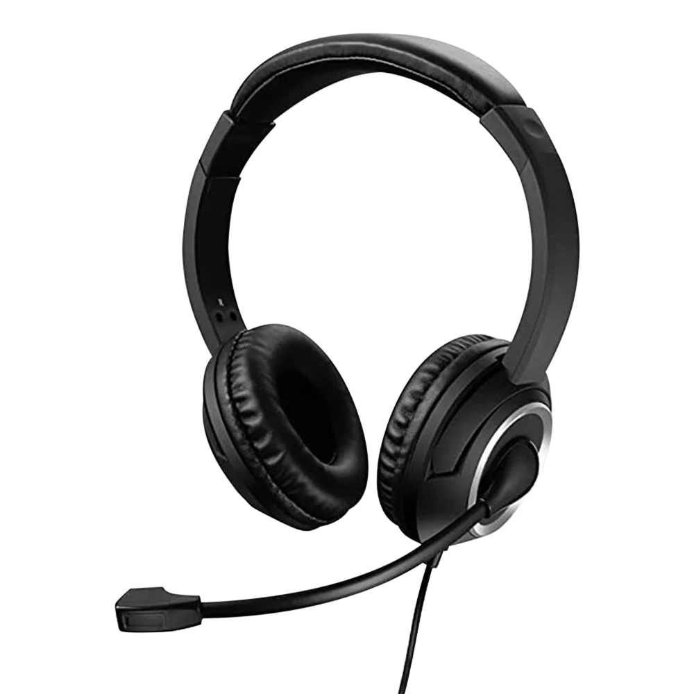 USB Headset with Mic Mute for PC 3.5mm Business Headphones with Rotatable Microphone Noise Cancelling for Call Center