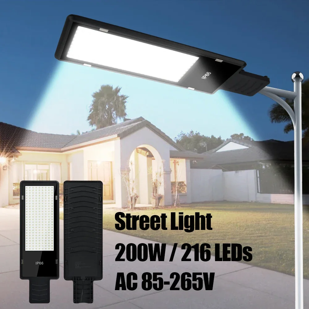 

Pop LED Street Light AC85-AC265V Outdoor Street Lamp Hight Brightness 200W Powerful Wall Light 216 LEDS IP65 Waterproof Garden L