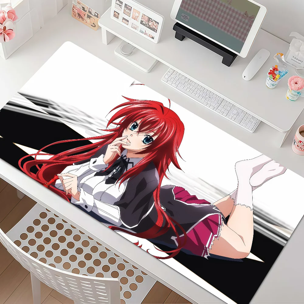 Tapis de souris Anime H-High School DxD R-Rias Gremory, antidérapant, bord en caoutchouc verrouillé, tapis de bureau épais pour ordinateur portable et jeux