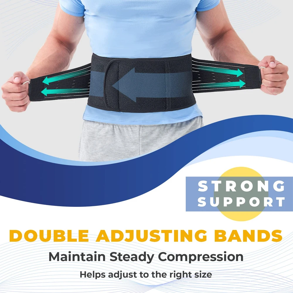 Back Brace for Lower Back PainRelief,Back Support Belt with Lumbar Pad for Heavy Lifting Sciatica,Adjustable Lumbar Support Belt