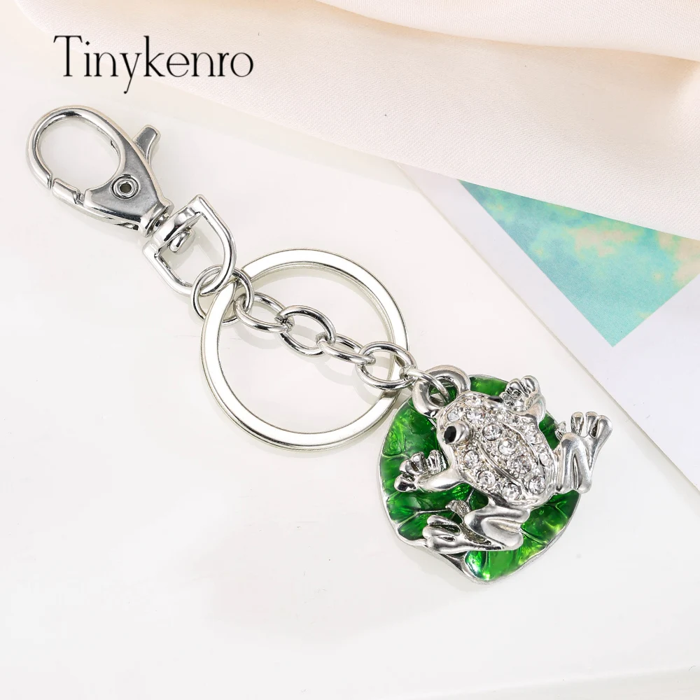 2022 New Fashion Cute Green Leaf Frog Play Animal Bag Keychain Free Shipping Birthday Gift