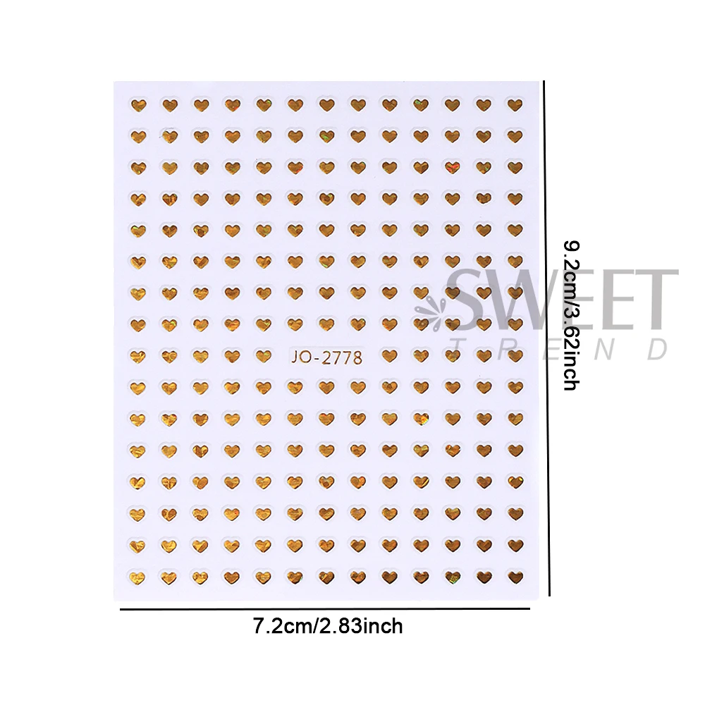 6/12 pçs bonito amor coração adesivos de unhas 3d auto-adesivo ouro prata y2k estrela decalques da arte do prego para o dia dos namorados feminino manicure