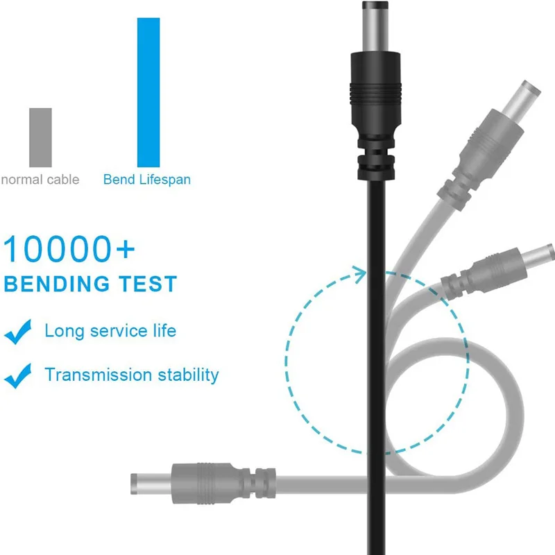 5.5*2.1mm złącze kabla Wi-Fi do powerbanku DC 5V do 9V 12V przewód zasilający USB dla Router wi-fi wentylatora modemowego 8 P