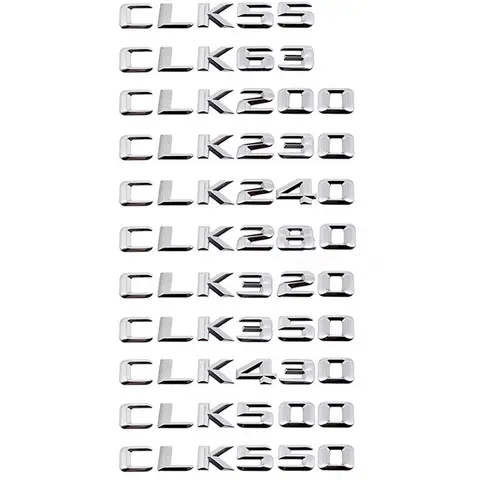 W209 CLK 클래스 CLK55 CLK63 CLK200 CLK220 CLK230 CLK550 엠블럼 테일 로고 크롬 스티커