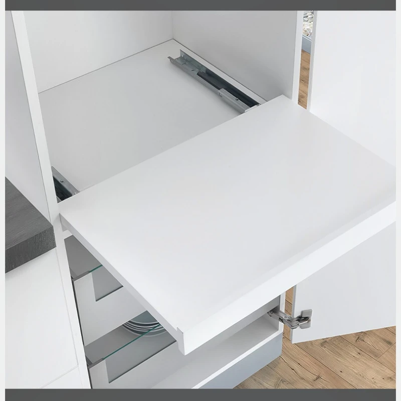 Three-section Bottom-mounted Slide Rail Hidden Slide Rail For Jewelry Display Cabinet Display Cabinet Buffer Track