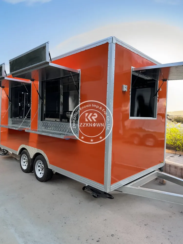 Mobile Food Truck Dining Car Food trailer For Europe Vendors Hotdog Food Cart