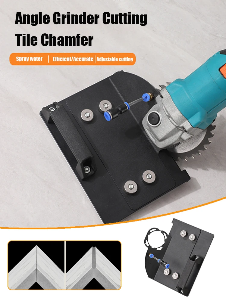 Ceramic Tile 45 Degree Chamfering Support Angle Grinder Cutting Tile Chamfer Ceramic Stone 45° Angle Corner Cutting Bracket Tool