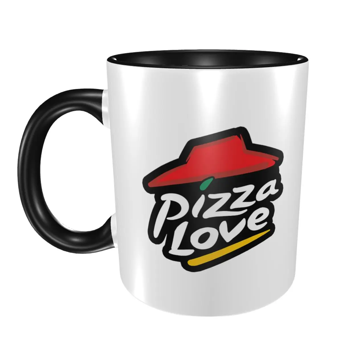Pizza Love Pizza Hut Funny Parody Mug Funny Ceramic Coffee Cups Tea Mugs Milk Cup Drinkware Gifts for Friends