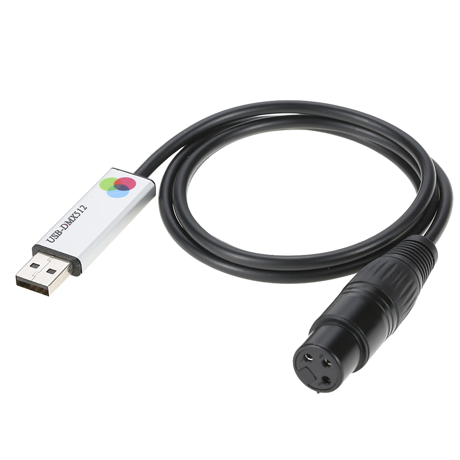 Lixada USB to  Interface Adapter LED DMX512 Computer PC Stage Lighting Controller Dimmer cables to usb stage light controller