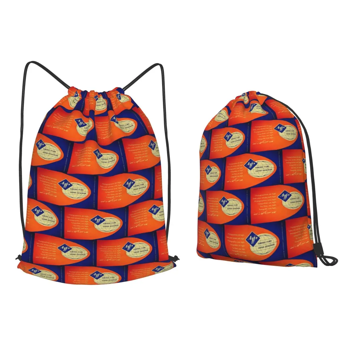 Old AGFA Advertising From 1964. Retro Advertising Backpacks Fashion Drawstring Bags Sports Bag Book Bags for Man Woman Students