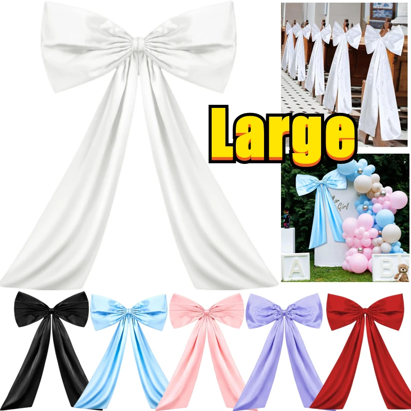 Lazo grande, lazo de coqueta grande para telón de fondo de boda, fiesta de cumpleaños, decoración de pared de habitación, lazo de cinta gigante, regalo colgante, decoración de pared de coqueta