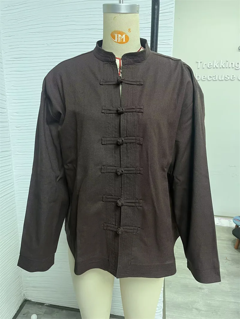 Smvp Women's Shirt 2026 Autumn New Solid Color Long Sleeve with Knot Button Decoration Simple Shirt Jacket Casual Fashion
